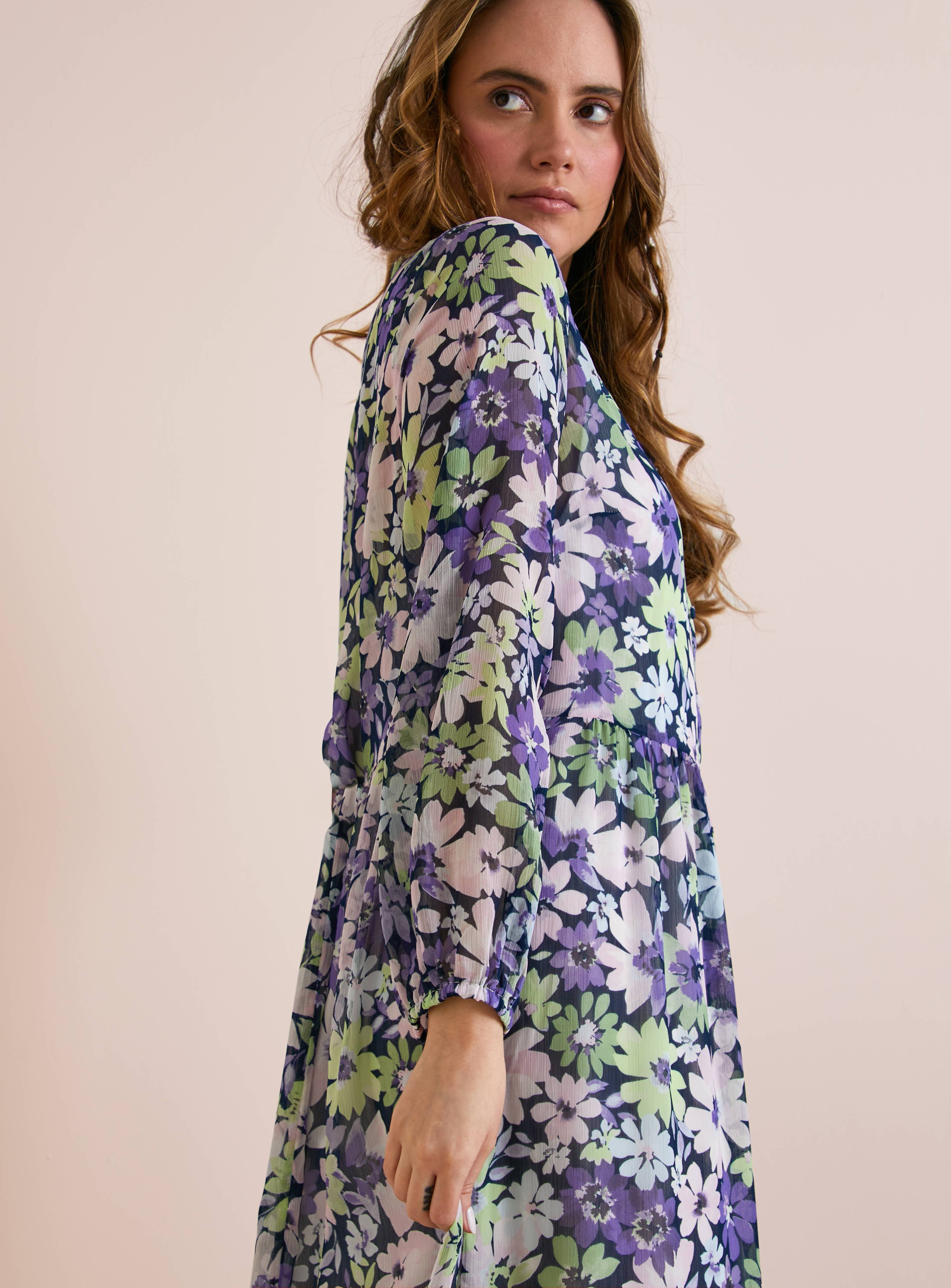 Everbelle Floral Bloom Chiffon Maxi Dress 16 - Image 3